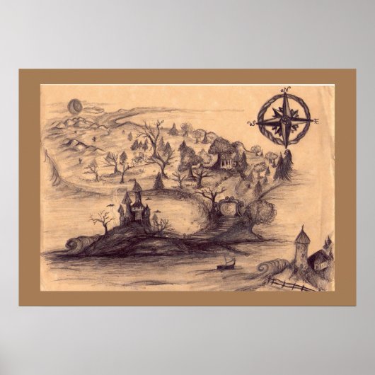 Fantasy Land Map Poster (Vorne)