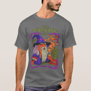 Fantasy-Land-Zauberer-Pilz-Retro-Vintage-lustig A T-Shirt