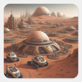 Fantasy Lands Quadratischer Aufkleber