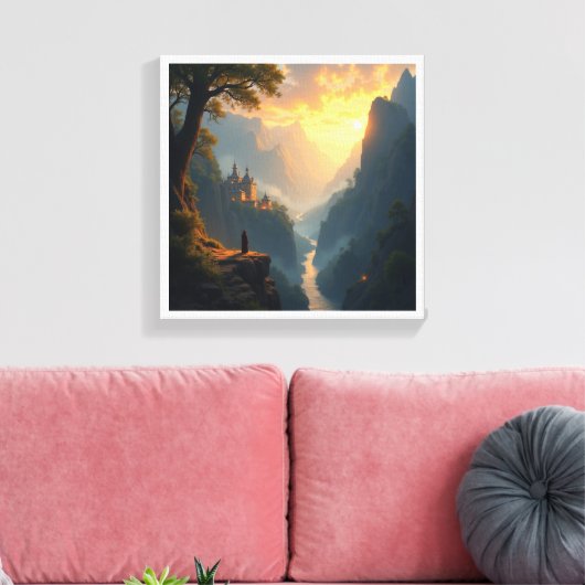 Fantasy Landscape Digital Wall Paintings Leinwanddruck (Insitu (Wohnzimmer))