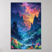 Fantasy Landscape Illustration Poster (Vorne)