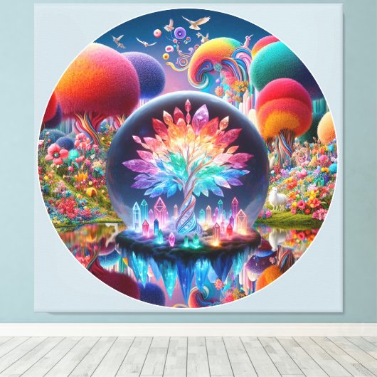 Fantasy Landscape Leinwanddruck (Insitu (Holzboden))