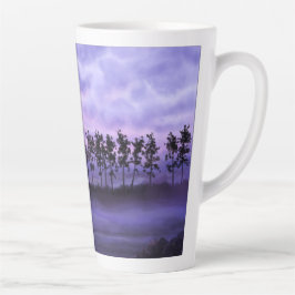 Fantasy Landscape Lila Latte Tasse
