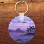 Fantasy Landscape Lila Schlüsselanhänger (Vorderseite)