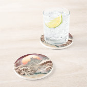 Fantasy Landscape PaperCut Round Sandstone Unterse Getränkeuntersetzer (Seite)