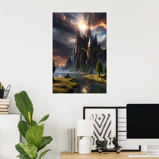 Fantasy Landscape Poster (Heimbüro)