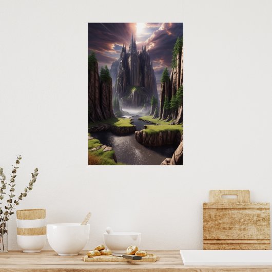 Fantasy Landscape Poster (Küche)