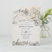 Fantasy Landscape Role Playing Game Kampagne Einladung (Stehend Vorderseite)