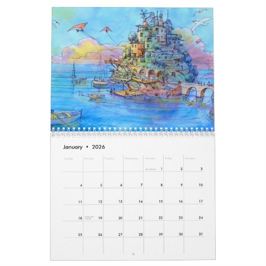 Fantasy Landscapes Kalender (Jan 2026)