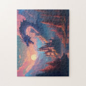 Fantasy Landschaft Burg Dragon Puzzle (Vertikal)