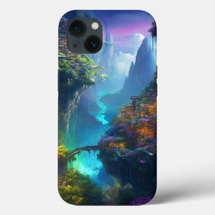 Fantasy Landschaft farbenfroh surreal Case-Mate iPhone Hülle