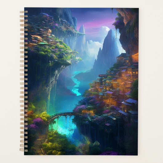 Fantasy Landschaft farbenfroh surreal Planer (Vorderseite)