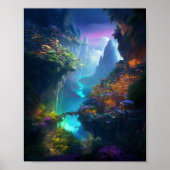 Fantasy Landschaft farbenfroh surreal Poster (Vorne)