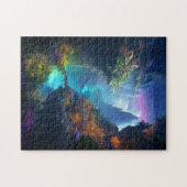 Fantasy Landschaft farbenfroh surreal Puzzle (Horizontal)