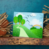 Fantasy-Landschaft, Plaque Fotoplatte (Seite)