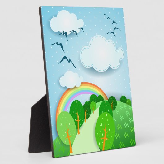 Fantasy-Landschaft, Plaque Fotoplatte (Seite)