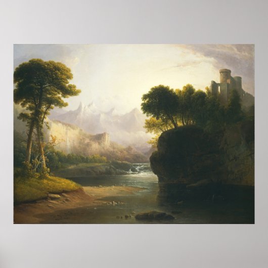 Fantasy Landschaft von Thomas Doughty Poster (Vorne)