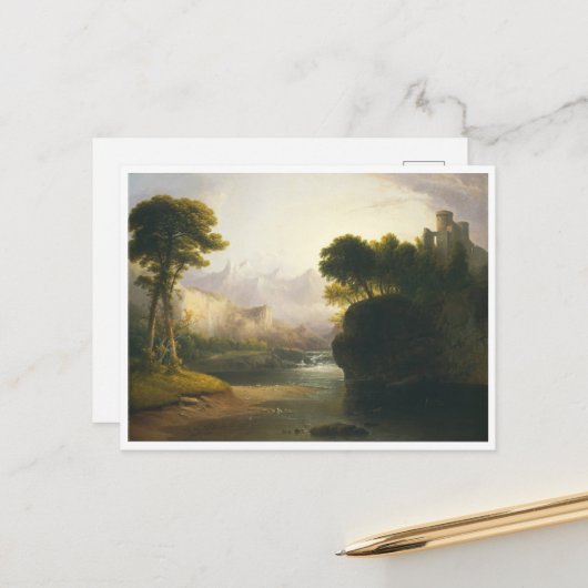 Fantasy Landschaft von Thomas Doughty Postkarte (Vorderseite/Rückseite Beispiel)