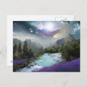 Fantasy Landschaftlich Landschaft mit Flüssen und Postkarte (Vorne/Hinten)
