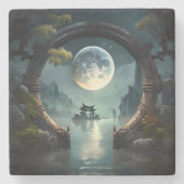 Fantasy Landsmond, Round Arch Stone Untersetzer (Vorderseite)