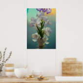 Fantasy Large White Iris Poster (Küche)