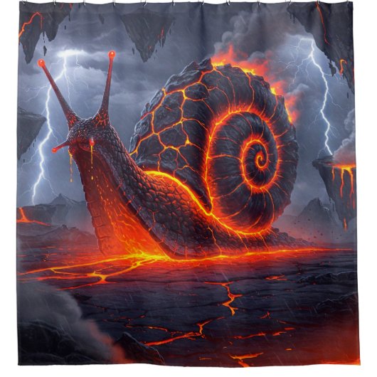 Fantasy Lava Snail Duschvorhang (Vorderseite)