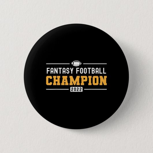 Fantasy League Champ 2022 Gewinner Fantasy Footbal Button (Vorderseite)