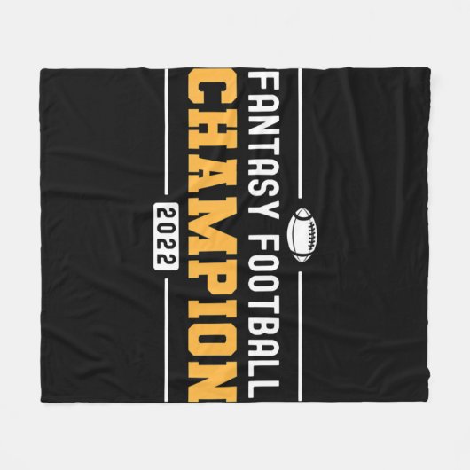 Fantasy League Champ 2022 Gewinner Fantasy Footbal Fleecedecke (Vorderseite (Horizontal))