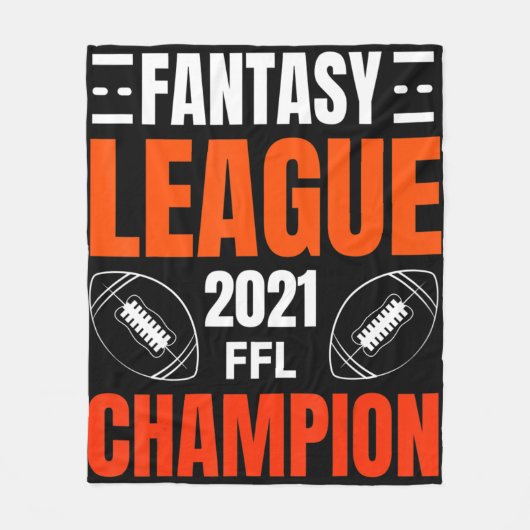 Fantasy League Champion Football 2021 Gewinner Vin Fleecedecke (Vorderseite)