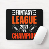 Fantasy League Champion Football 2021 Gewinner Vin Mousepad (Mit Mouse)