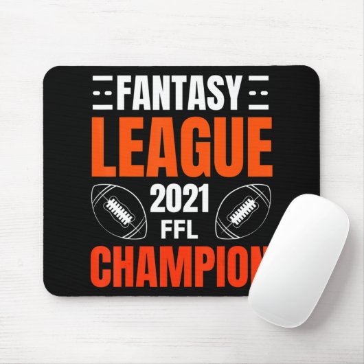 Fantasy League Champion Football 2021 Gewinner Vin Mousepad (Mit Mouse)