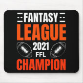 Fantasy League Champion Football 2021 Gewinner Vin Mousepad (Vorne)