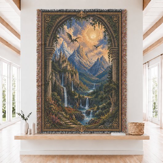 Fantasy-Leser-Geschenk Gewebte Wurfdecke  Decke