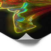 Fantasy Libelle Abstrakte Blume Kunst Poster (Ecke)