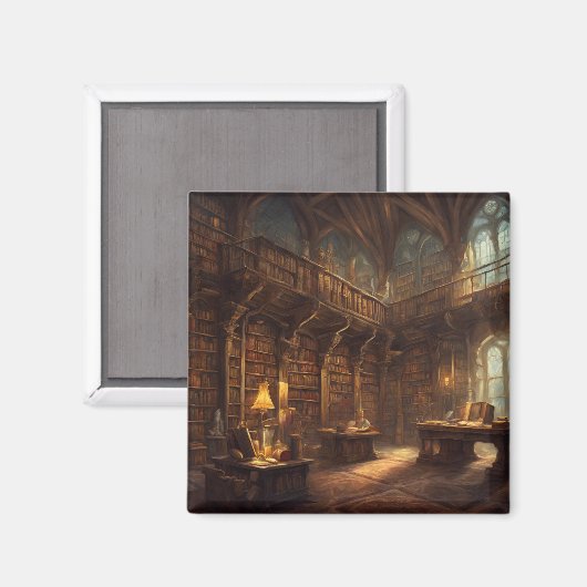 Fantasy Library Magnet (Vorderseite/Rückseite)