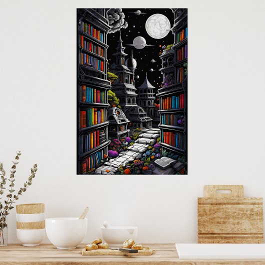 Fantasy Library Poster (Küche)