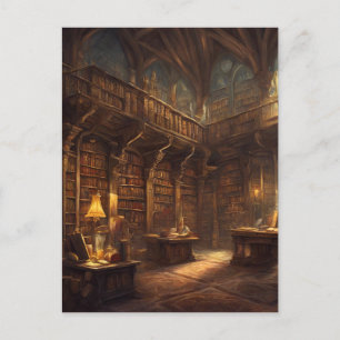 Fantasy Library Postkarte