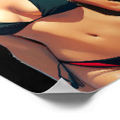 Fantasy Life - Blonde Beach Babe Poster (Ecke)