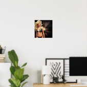 Fantasy Life - Blonde Beach Babe Poster (Heimbüro)