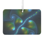 Fantasy Lights Abstrakt Blue Green Yellow Fraktal Autolufterfrischer (Rückseite)