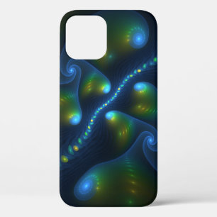 Fantasy Lights Abstrakt Blue Green Yellow Fraktal Case-Mate iPhone Hülle