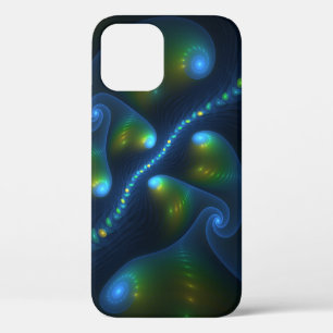 Fantasy Lights Abstrakt Blue Green Yellow Fraktal Case-Mate iPhone Hülle