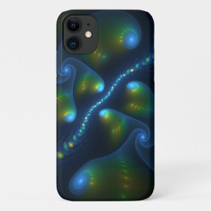 Fantasy Lights Abstrakt Blue Green Yellow Fraktal Case-Mate iPhone Hülle