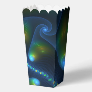 Fantasy Lights Abstrakt Blue Green Yellow Fraktal Geschenkschachtel