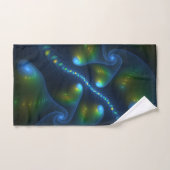 Fantasy Lights Abstrakt Blue Green Yellow Fraktal Handtuch (Handtuch)