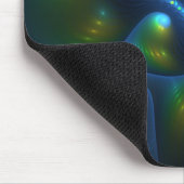 Fantasy Lights Abstrakt Blue Green Yellow Fraktal Mousepad (Ecke)