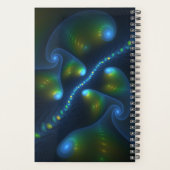 Fantasy Lights Abstrakt Blue Green Yellow Fraktal Planer (Rückseite)