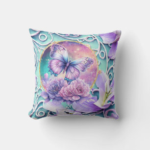 Fantasy Lila Butterfly Universum Kissen