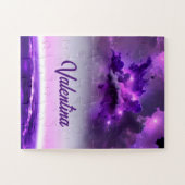 Fantasy Lila Clouds Spaß Galaxy Szene Puzzle (Horizontal)