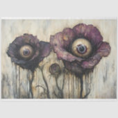 Fantasy Lila Floral Bouquet mit Augen Decoupage Seidenpapier (Vorderseite)